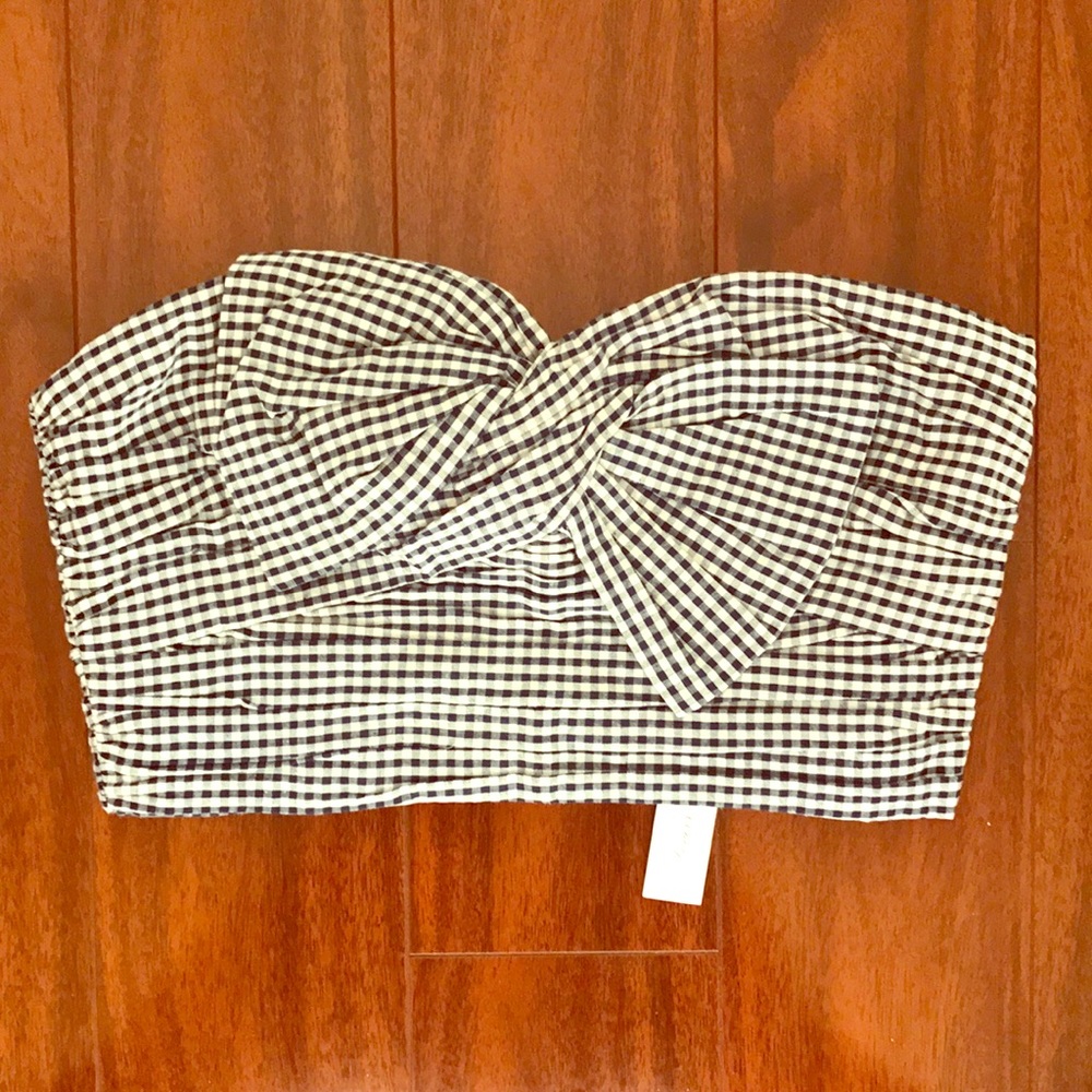 Blue and white Crop top